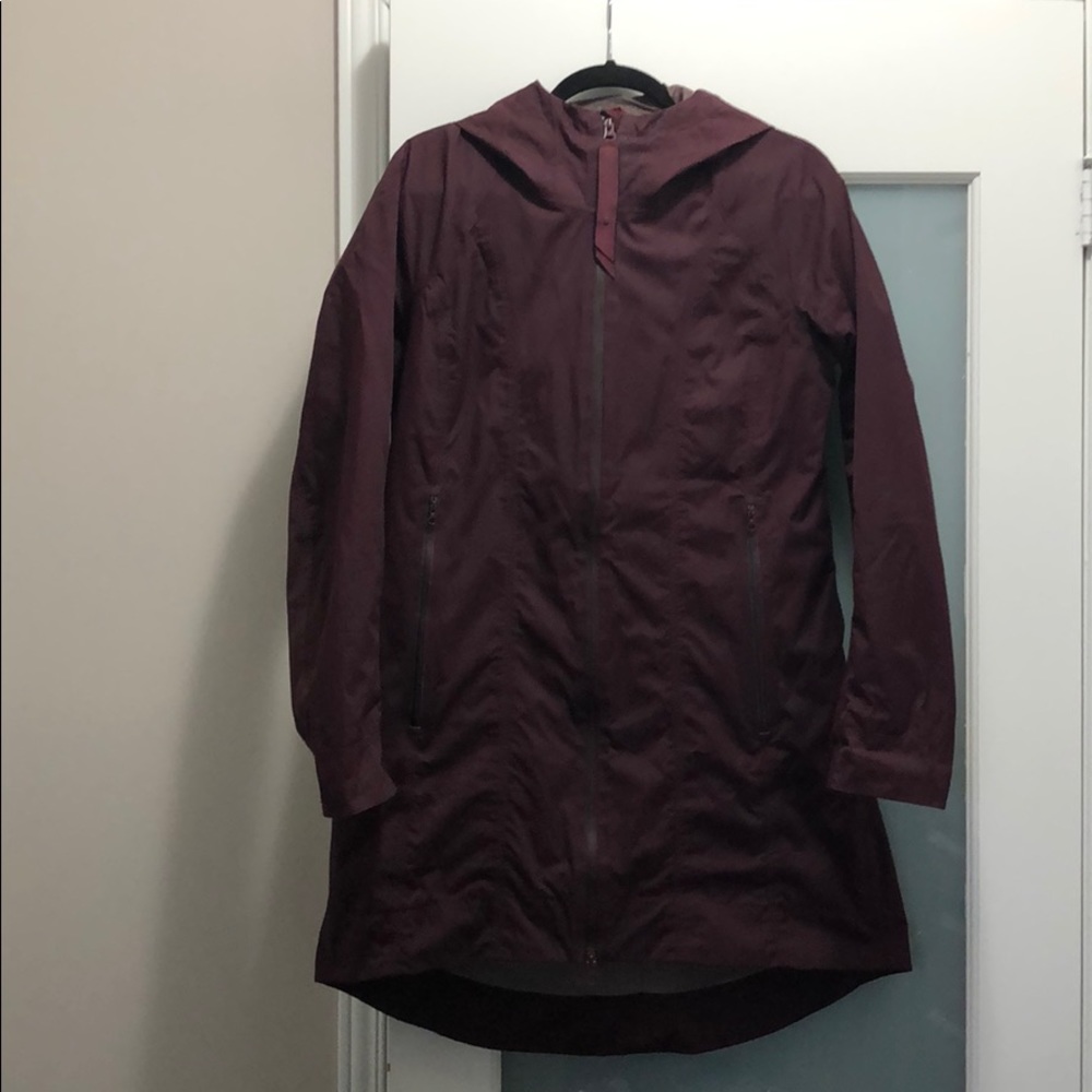 Lulu Rain Jacket Maroon